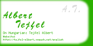 albert tejfel business card